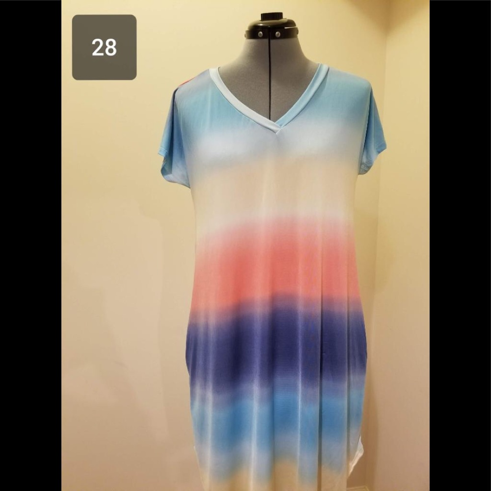 Multi colored dress with pockets